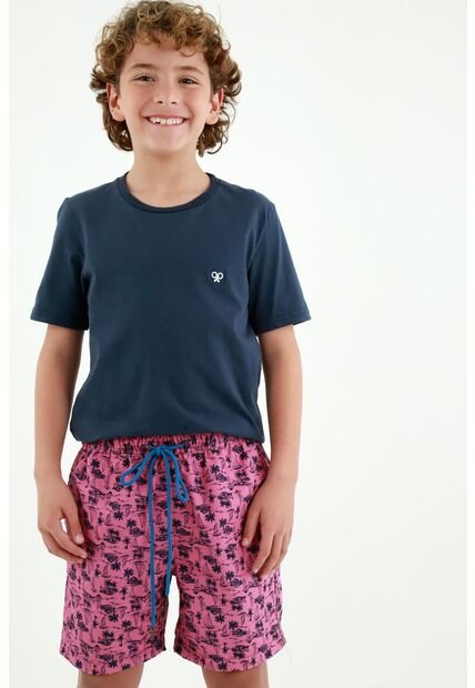 Pantaloneta Rosada Estampada Para Niño