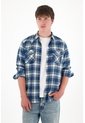 Tennis Camisa Manga Larga Con Diseño A Cuadros Para Hombre de Tennis