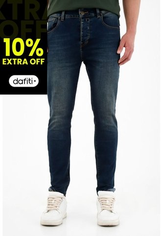 Tennis Jean Azul Super Skinny Con Iluminaciones Para Hombre Tennis