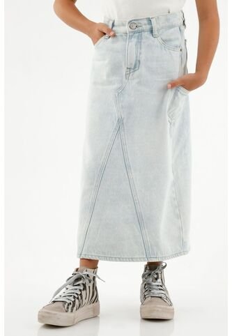 Falda Azul Con Corte Asimétrico Para Niña Tennis