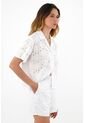 Camisa En Ojalillo Blanca Para Mujer de Tennis