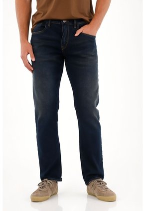 Tennis Jean Recto Tono Oscuro Con Efecto Resinado Para Hombre