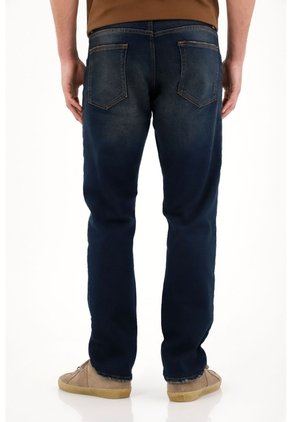 Tennis Jean Recto Tono Oscuro Con Efecto Resinado Para Hombre