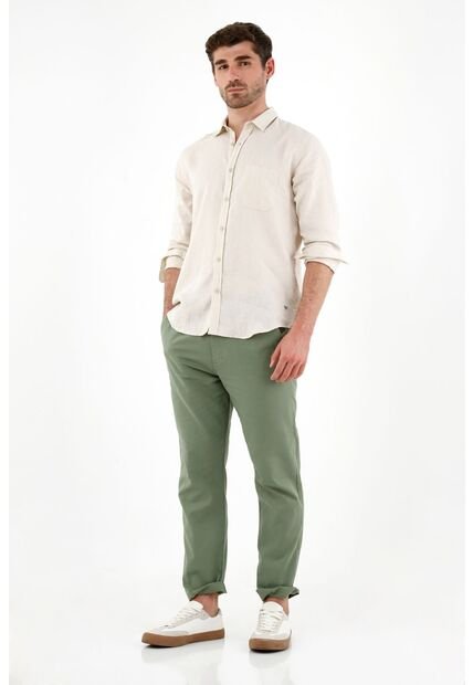 Pantalón Tipo Chino Verde Para Hombre