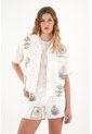Tennis Camisa Manga Corta Con Estampados Localizados Para Mujer de Tennis