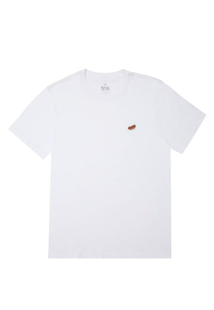 Tennis Camiseta Con Bordado Blanca Para Hombre