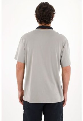 Tennis Camiseta Jersey Con Mini Aplique Gris Para Hombre