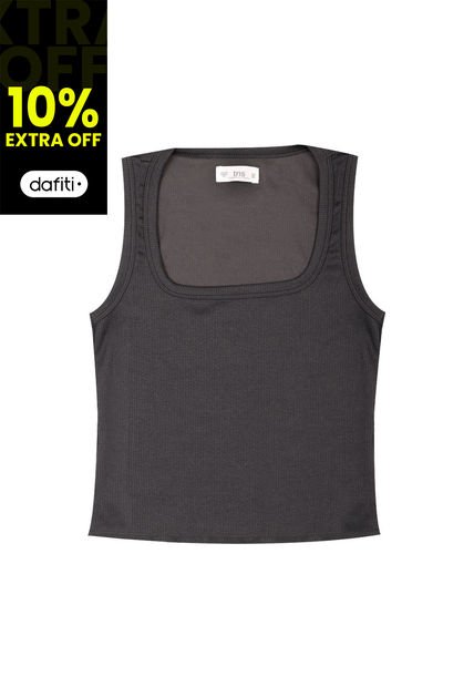 Camiseta Gris Manga Sisa Para Mujer