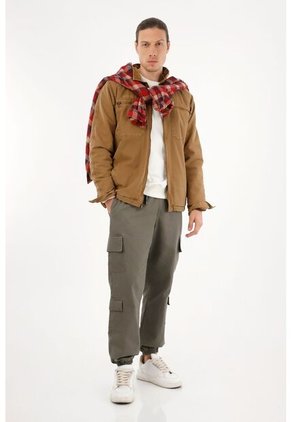 Chaqueta Con Bolsillos En Delantero Para Hombre