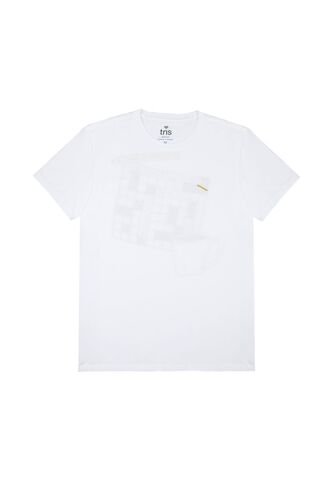 Tennis Camiseta Con Estampado En Frente Y Espalda Blanca Para Hombre Tennis