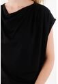 Tennis Camiseta Con Drappeado Negra Para Mujer de Tennis