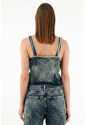 Tennis Chaleco En Denim Para Mujer