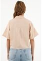Camisa Café Con Ruedo Al Corte Para Mujer de Tennis
