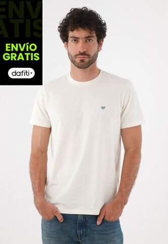 Tennis Camiseta Para Hombre De Algodón Blanca Regular Con Mini Raquetas En El Pecho Tennis