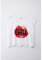 Tennis Camiseta Boxy Fit Amplia Blanca Para Mujer de Tennis