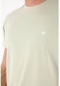 Tennis Camiseta Para Hombre De Algodón Verde Regular Fit Con Mini Raquetas Al Pecho de Tennis
