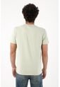 Tennis Camiseta Para Hombre De Algodón Verde Regular Fit Con Mini Raquetas Al Pecho de Tennis