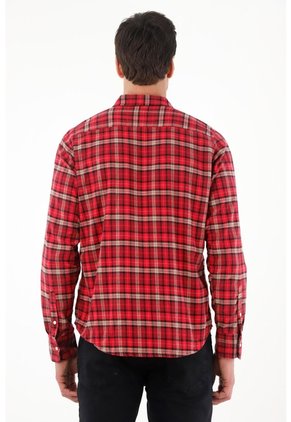 Tennis Camisa Tipo Leñadora Roja Para Hombre