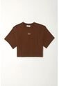Tennis Camiseta Boxy Fit Con Estampado Texto Café Para Mujer de Tennis