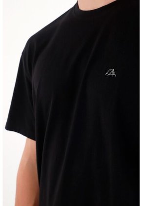 Tennis Camiseta Básica Estampada En Espalda Negro Para Hombre