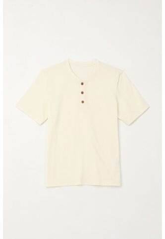 Camiseta Cuello Redondo Con Botones Crudo Para Niño Tennis