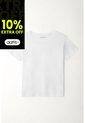 Tennis Camiseta Blanca Cuello Redondo Para Mujer de Tennis