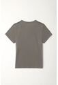 Tennis Camiseta Básica Estampada Gris De Ajuste Relajado Para Mujer de Tennis