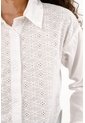 Camisa Clásica Con Ojalillo Blanca Para Niña de Tennis