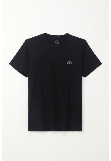 Tennis Camiseta Básica Manga Corta Negra Para Hombre