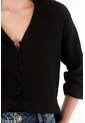 Tennis Camisa Negra Cuello Neru En 100% Lino Para Mujer de Tennis