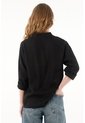 Tennis Camisa Negra Cuello Neru En 100% Lino Para Mujer de Tennis