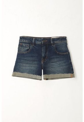 Tennis Bermuda Azul Con Arrugas 3D Para Mujer