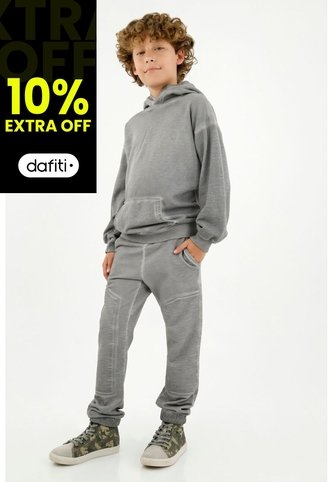 Buzo Tipo Hoodie Gris Para Niño Tennis