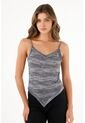 Tennis Camiseta Tipo Pañoleta Gris Para Mujer de Tennis