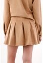 Tennis Falda Corta En Tela Suede Café Para Mujer de Tennis