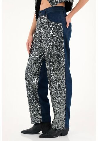 Tennis Jean Horseshoe Con Lentejuelas Para Mujer Tennis