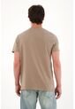 Tennis Camiseta Básica Con Mini Print Café Para Hombre de Tennis