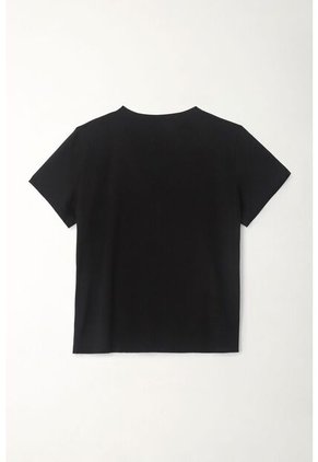Tennis Camiseta Básica Cuello En V Negra Para Mujer