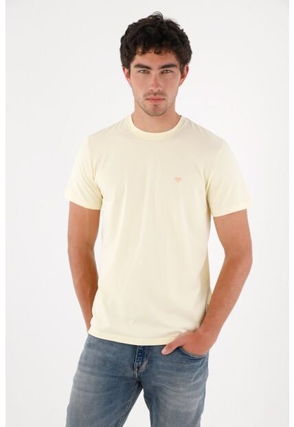Tennis Camiseta Con Mini Raqueta Amarilla Para Hombre