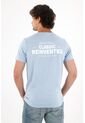 Tennis Camiseta Con Estampado En Espalda Azul Para Hombre de Tennis