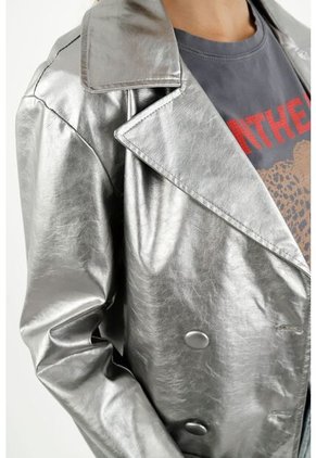 Tennis Chaqueta Tipo Blazer Metálica Para Mujer