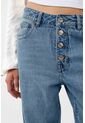 Tennis Jean Recto Con Botonadura Visible En Denim Para Mujer de Tennis