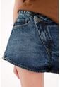 Tennis Short En Denim Con Jota Asimétrica Azul Para Mujer de Tennis