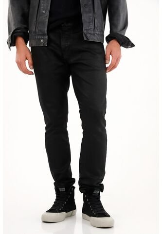 Tennis Jean Skinny Con Efecto Resinado Negro Para Hombre Tennis