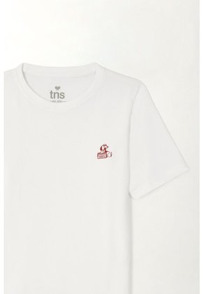 Camiseta Manga Corta Blanca Para Niño