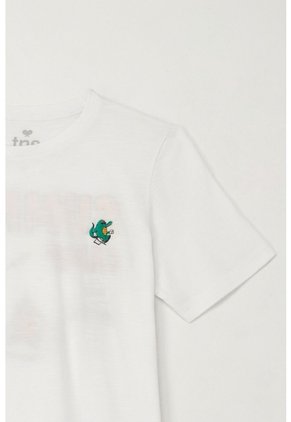 Camiseta Con Estampado Summer Camp Blanca Para Niño