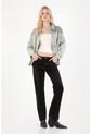 Tennis Jean Recto En Corduroy Con Efecto Vintage Negro Para Mujer de Tennis