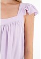 Tennis Camisa Morada De Escote Recto En Chalis Para Mujer de Tennis