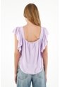 Tennis Camisa Morada De Escote Recto En Chalis Para Mujer de Tennis