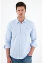 Tennis Camisa Azul Manga Larga Para Hombre de Tennis
